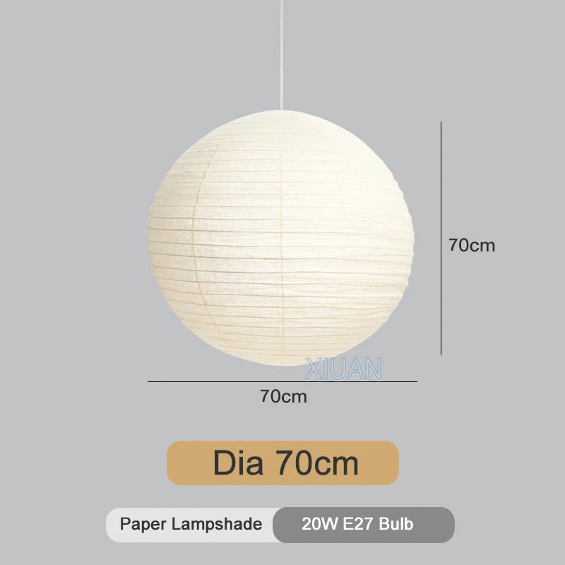 Vintage paper LED chandelier for indoor lighting - vue 9 sur 11