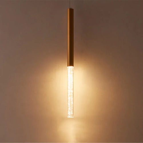 Acrylic bubble tube LED pendant light for interior decoration - vue 3 sur 8