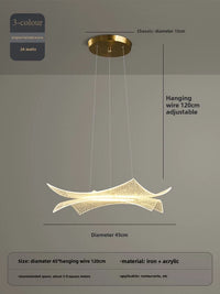Creative luxury acrylic chandelier with decorative LED lighting