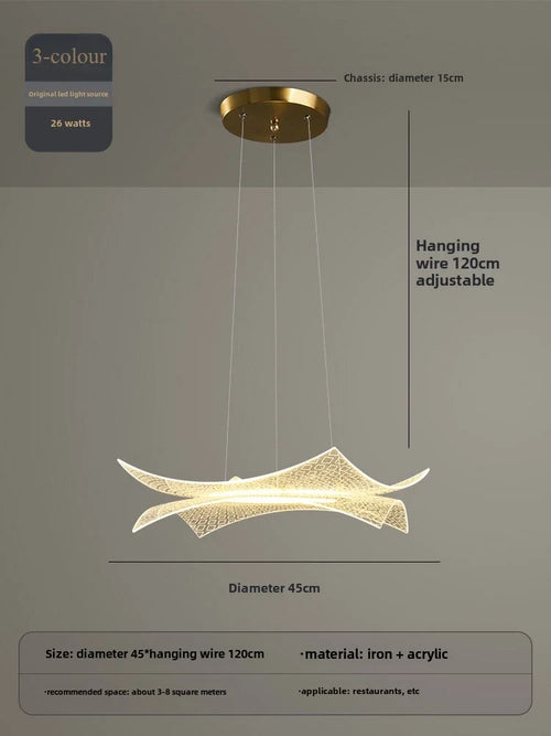 Creative luxury acrylic chandelier with decorative LED lighting