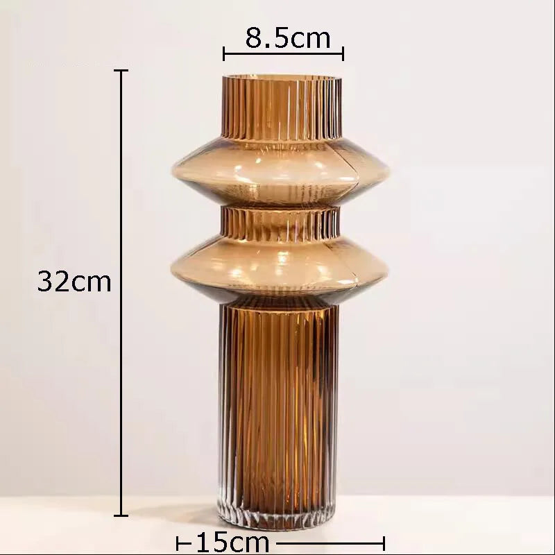 glass vase for hydroponic flowers modern and original decoration - vue 11 sur 14