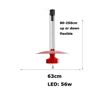 Minimalist flexible aluminium LED chandelier for interior decoration - vue 13 sur 14