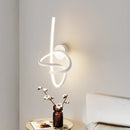 Modern spiral aluminium LED wall light