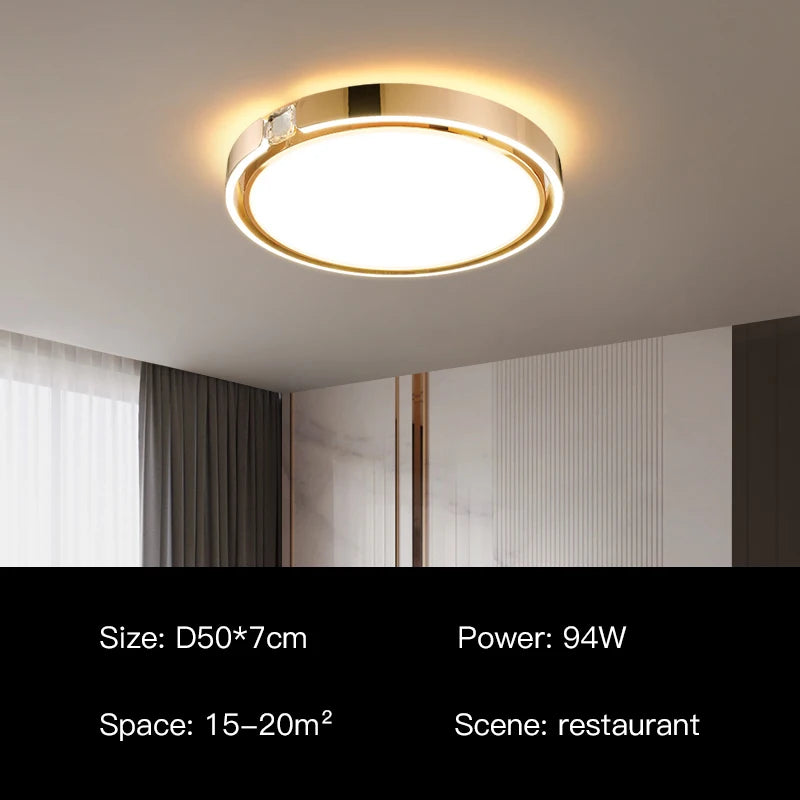 Modern luxury ring ceiling light for interiors - vue 9 sur 12