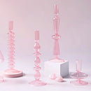 Conical glass candle holder for wedding tables and Nordic decoration