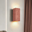 Wabi-sabi square cement LED wall light nordic decorative indoor lamp
