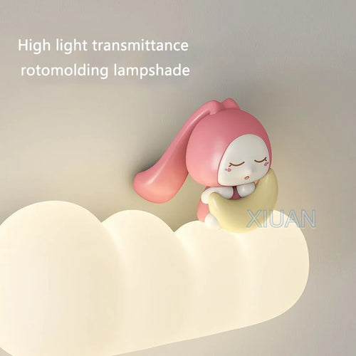 Nordic children's LED wall light with animal, moon and sun designs - vue 7 sur 13