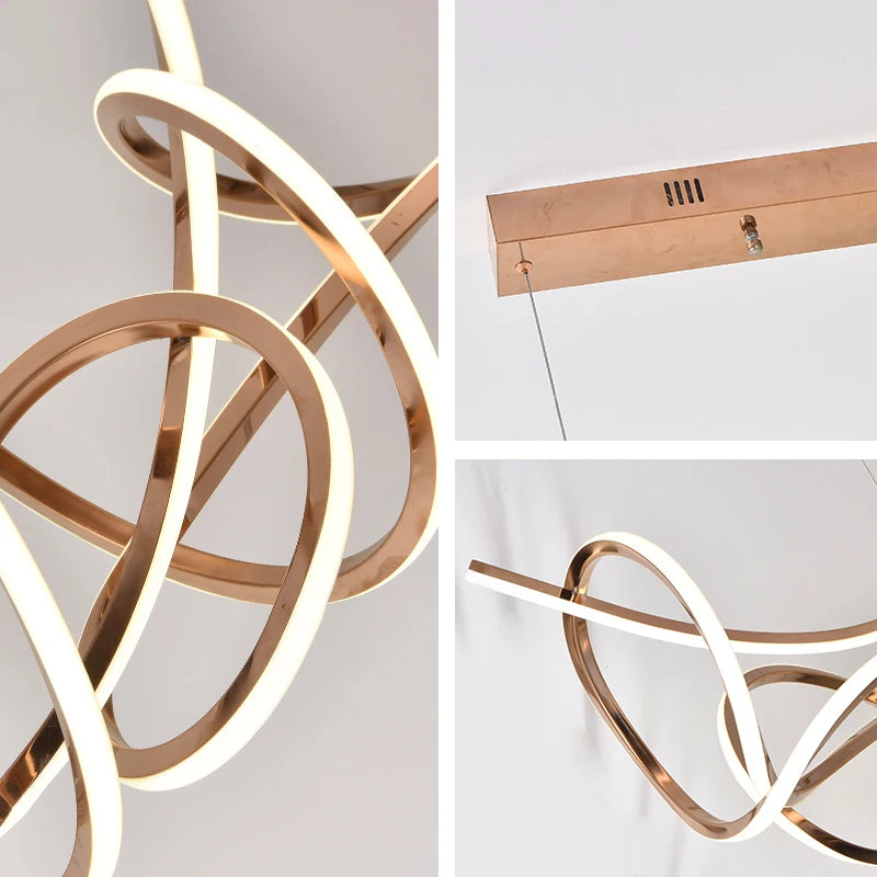 Modern designer chandelier for elegant and refined indoor lighting - vue 5 sur 8