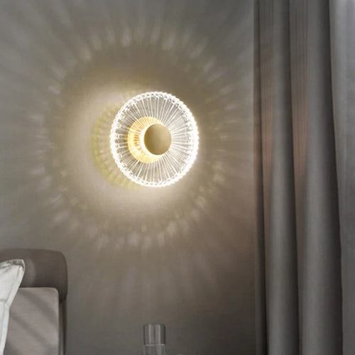 Copper and acrylic LED wall light nordic interior decoration - vue 3 sur 8