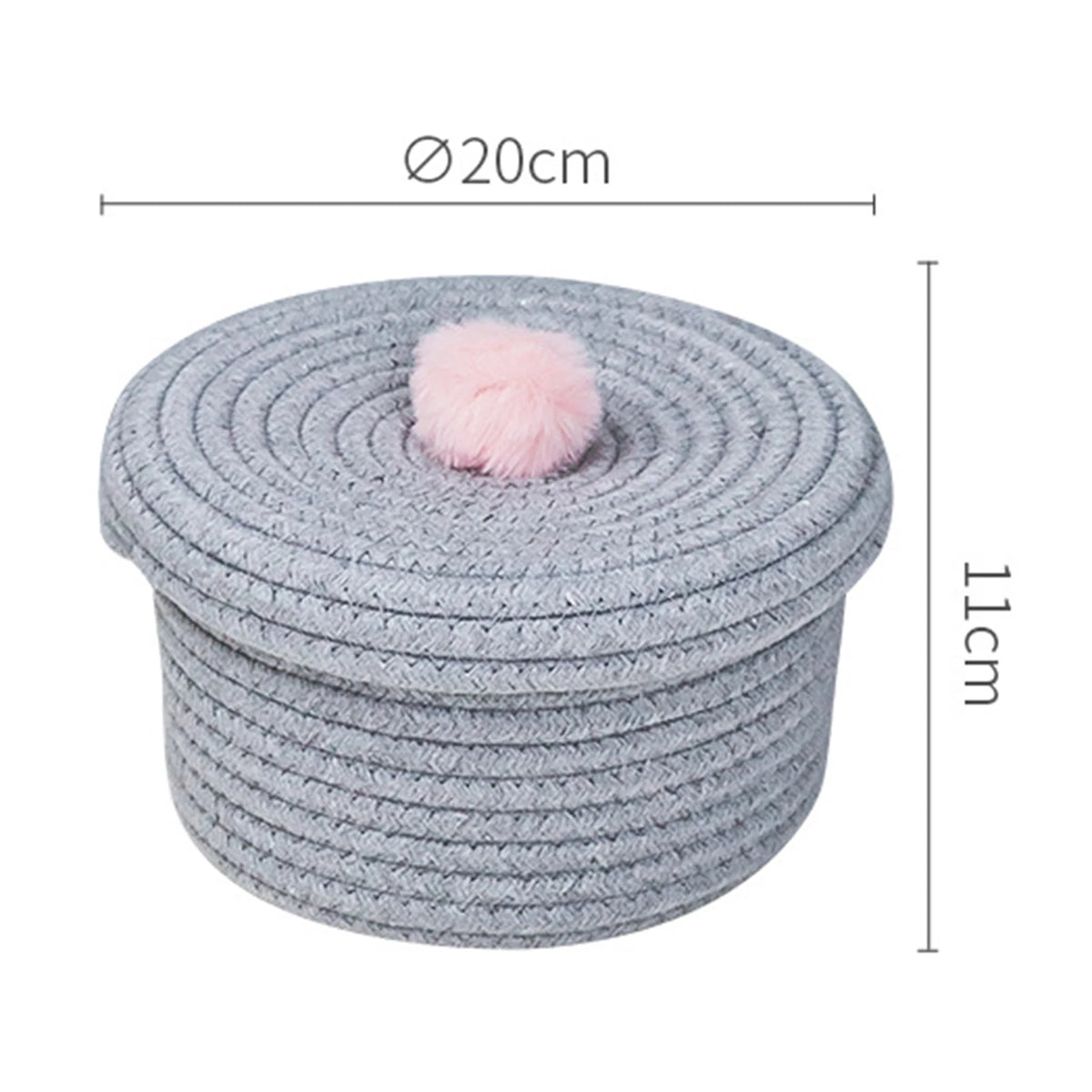 handwoven cotton basket for decorative storage - vue 11 sur 15