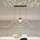 Minimalist Nordic chandelier with creative starry sky lighting