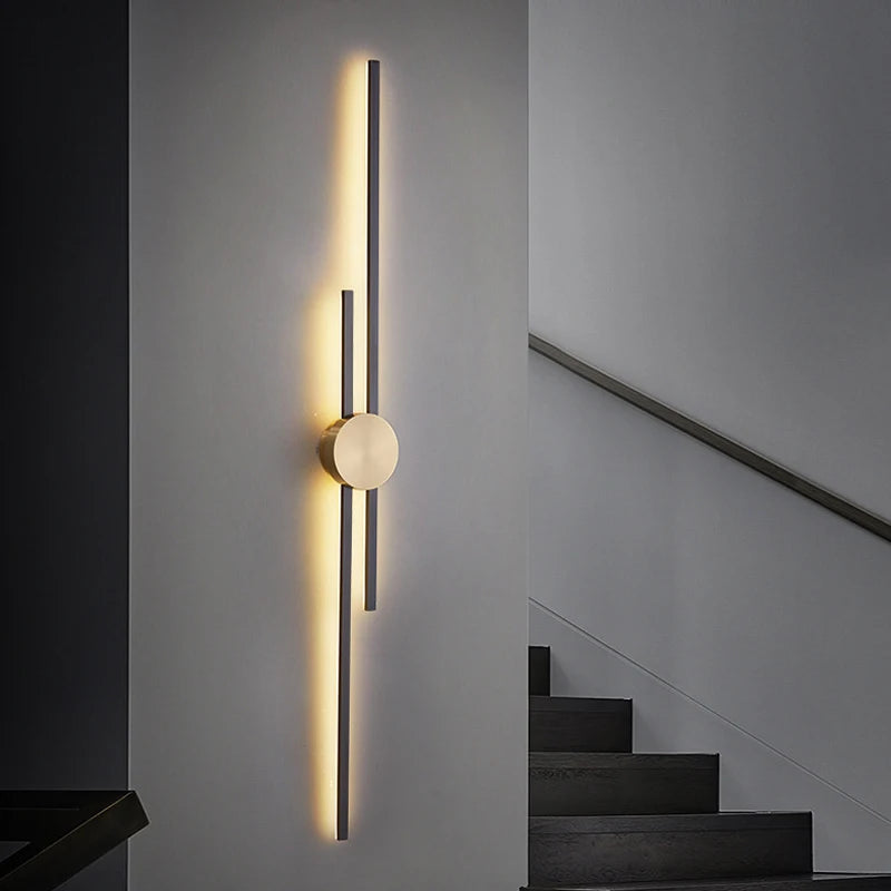 Minimalist copper LED wall light for ambient decoration - vue 5 sur 18
