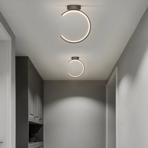Modern recessed LED star ceiling light for hallway, living room and entrance - vue 6 sur 12