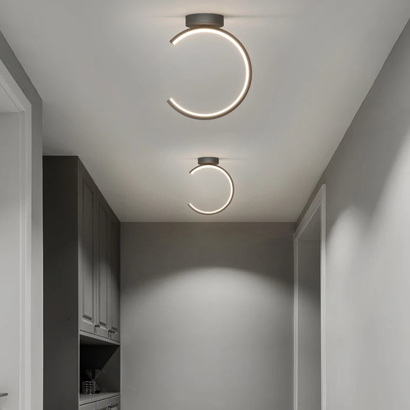 Modern recessed LED star ceiling light for hallway, living room and entrance - vue 6 sur 12