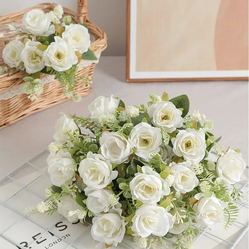 Artificial peony bouquet for weddings and home decor - vue 3 sur 15