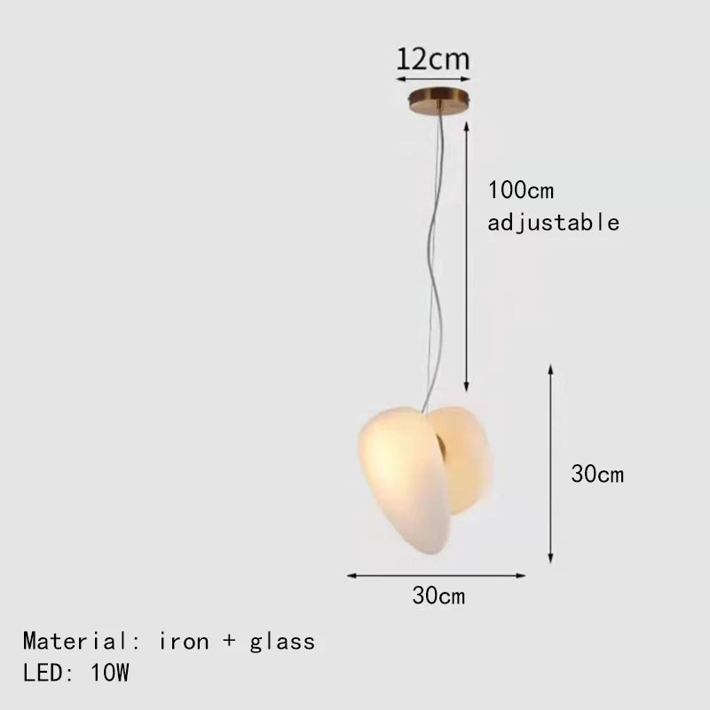 Modern glass LED pendant light with adjustable cable for indoor decor - vue 27 sur 28