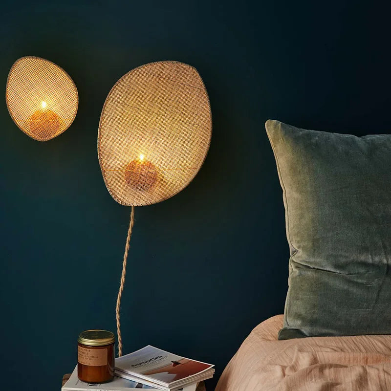 Gallina handmade minimalist rattan wall light
