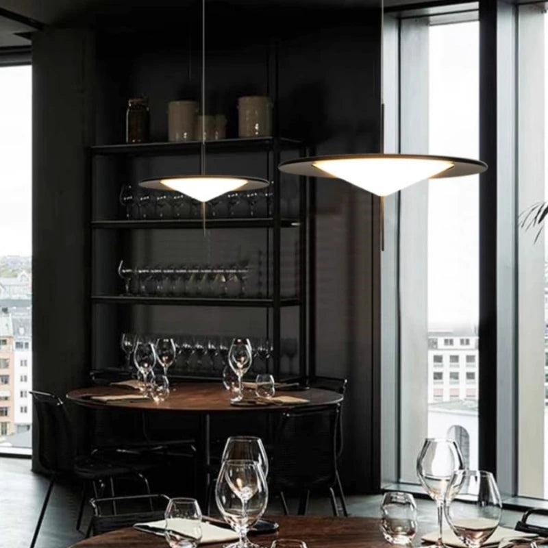 Artistic acrylic pendant light for various spaces with adjustable wire
