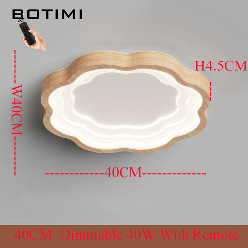 Rectangular wooden LED ceiling light
