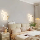 Cute rabbit LED wall lamp for children's bedroom nursery modern warm bedside light