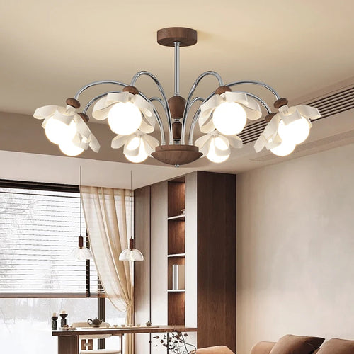 Medieval flower chandelier retro style for a cosy atmosphere