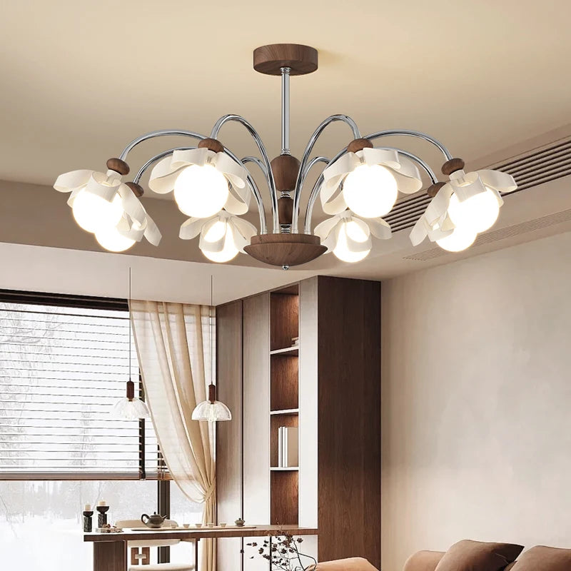Medieval flower chandelier retro style for a cosy atmosphere