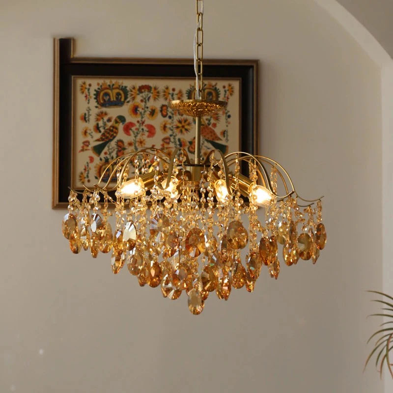 Luxury crystal chandelier for elegant retro decor