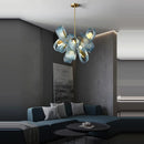 Modern blue glass pendant light for hallway, bar or bedroom