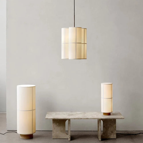 Wabi sabi fabric LED chandelier for interior decoration - vue 2 sur 13