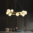 Nordic glass LED chandelier for modern decor