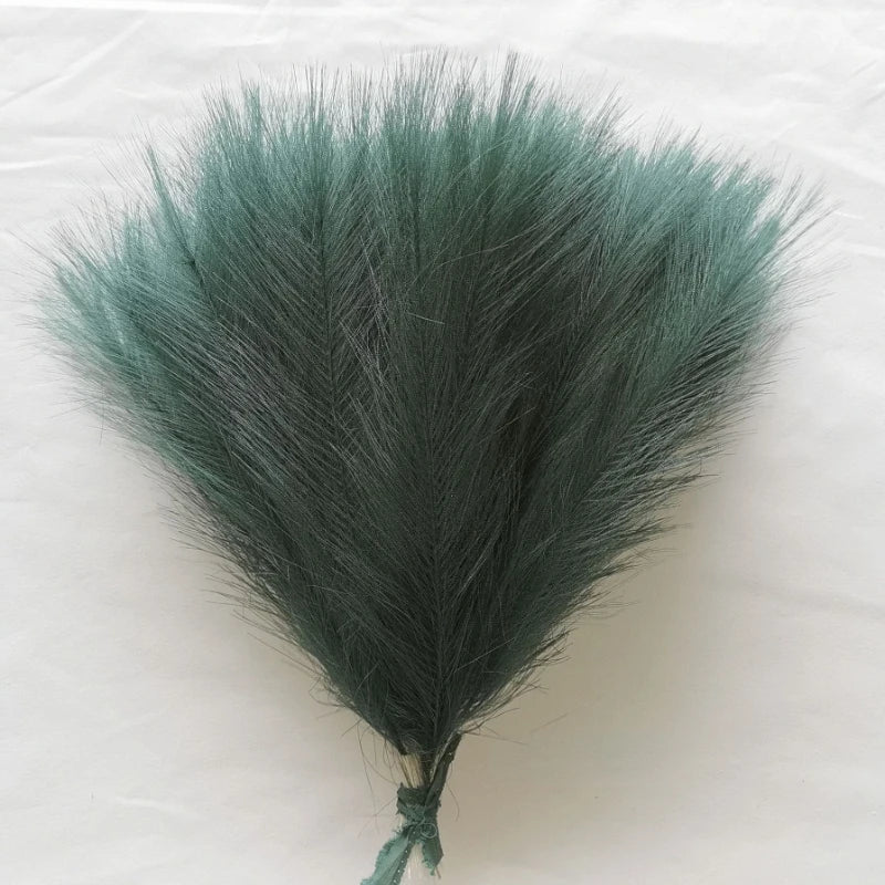 Set of 10 artificial pampas grass bouquets for interior decoration - vue 16 sur 17