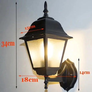 Retro waterproof outdoor wall light for garden and balcony