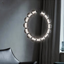Luxury chrome pearl necklace style LED chandelier