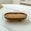 Multifunctional wooden tray for storage and decoration