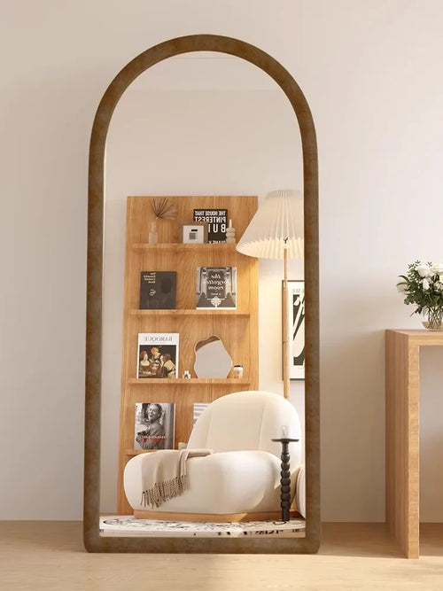 miroir pleine longueur moderne simple avec cadre original et HD - vue 5 sur 5