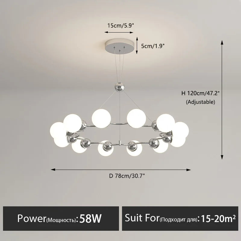 Modern decorative pendant chandelier for the home - vue 11 sur 21