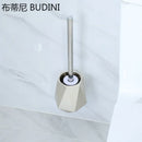 Silicone toilet brush with wall-mounted or freestanding holder