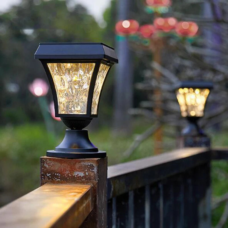 Waterproof outdoor solar LED lamp for garden and outdoor spaces