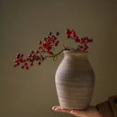 handmade retro ceramic vase for dried flower decoration