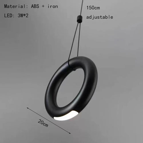 Art deco black and white pendant light for elegant interiors - vue 10 sur 10