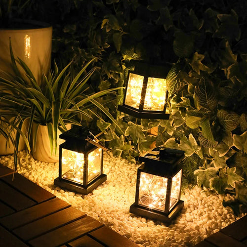 Waterproof LED solar retro lantern for garden and yard - vue 3 sur 11