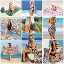 Sand-free quick-dry floral beach towel