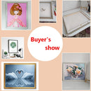 Wooden frame for oil paintings and decorative mosaic