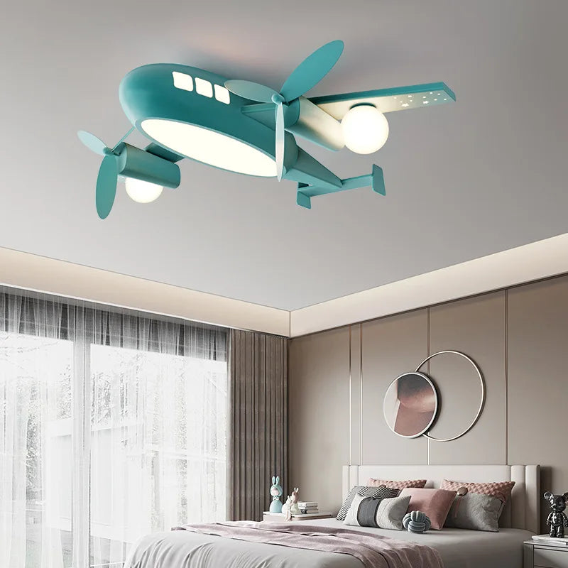 Nordic airplane ceiling light for children's room lighting decor