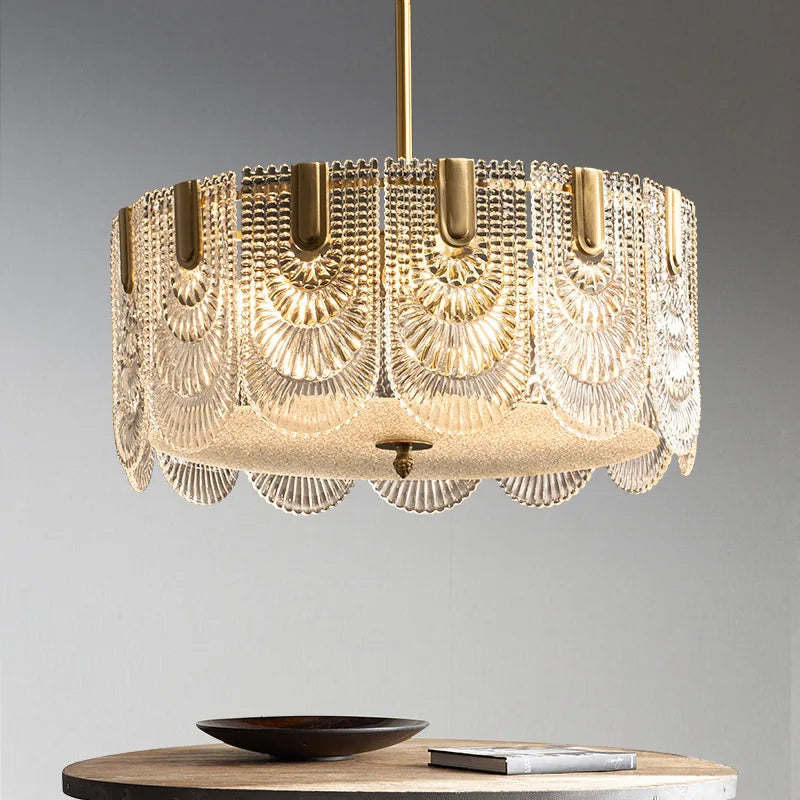 Retro crystal glass chandelier for elegant interior decor - vue 4 sur 10