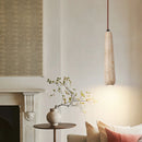Retro LED pendant chandelier with vintage natural stone