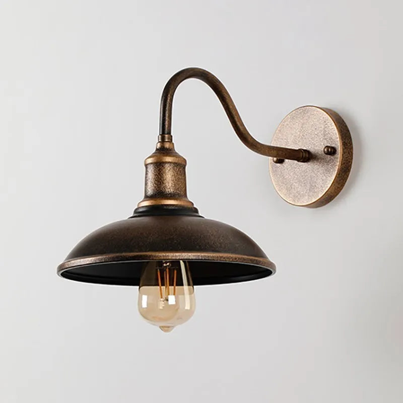 Vintage waterproof outdoor wall light for balcony, doorway, courtyard, corridor or garden, industrial E27 sconce