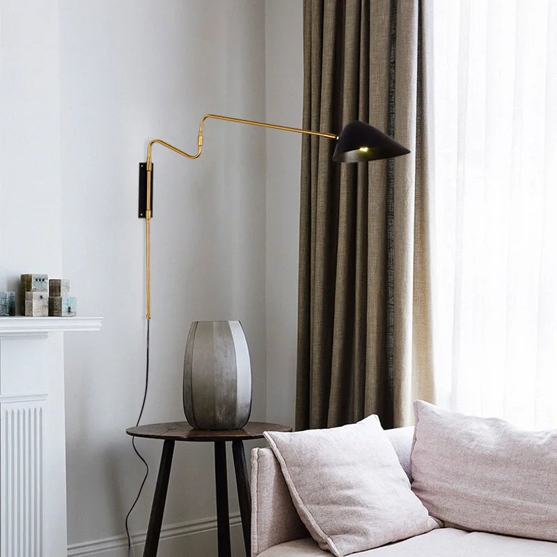 Modern wall light with switch for decorative interiors - vue 4 sur 9