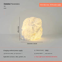 Decorative waterproof resin rockery outdoor post light