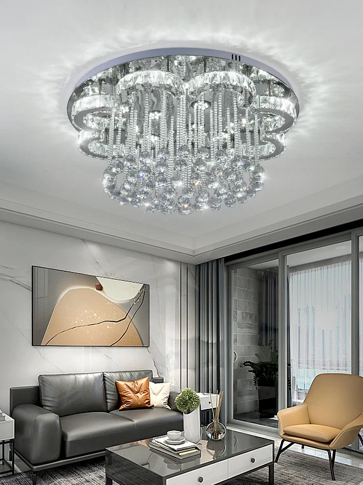 Modern crystal ceiling light for elegant lighting
